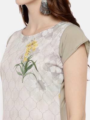 Multicolor printed crepe kurti 5