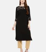 Multicolor printed crepe kurti