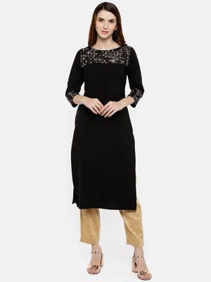 Multicolor printed crepe kurti 2