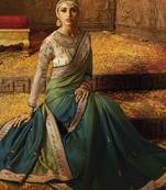 Black Embroidered Silk Saree With Blouse