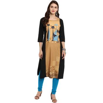 multicolor Color Straight Digital Print Kurta 1