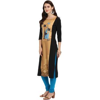 multicolor Color Straight Digital Print Kurta 4