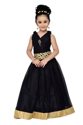 Black Kids Partywear Gown For Girls 1