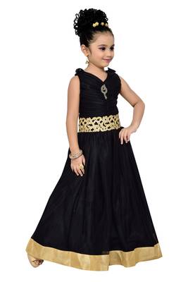 Black Kids Partywear Gown For Girls 2