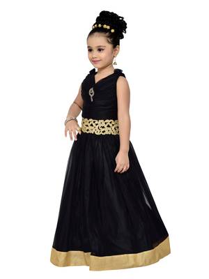 Black Kids Partywear Gown For Girls 3
