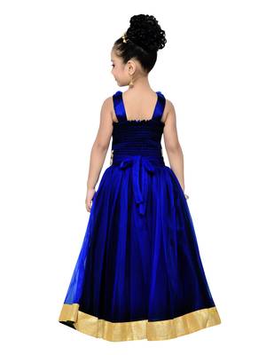 Navy Blue Kids Partywear Gown For Girls 4