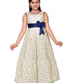 Cream Kids Partywear Gown For Girls