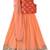 Red printed georgette kids lehenga choli