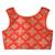 Red printed georgette kids lehenga choli
