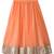 Red printed georgette kids lehenga choli