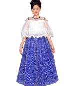 Blue Kids Partywear Gown For Girls