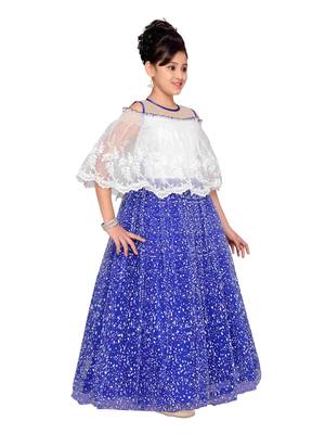 Blue Kids Partywear Gown For Girls 3
