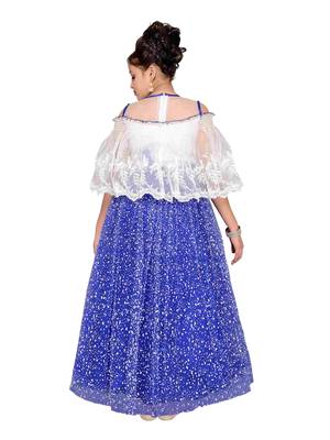 Blue Kids Partywear Gown For Girls 4
