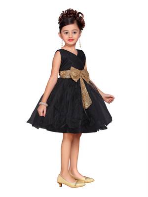 Black Kids Partywear Frock 2