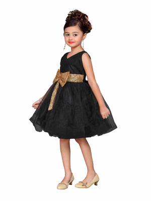 Black Kids Partywear Frock 3