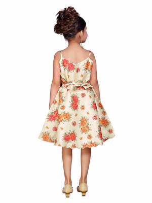 Cream Kids Partywear Frock 4