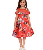 Red Kids Partywear Frock