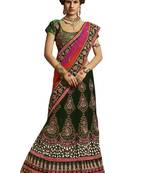 Green Net Embroiderred Bridal Lehengas