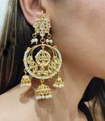Mehr Kundan Chandbali Jhumkis