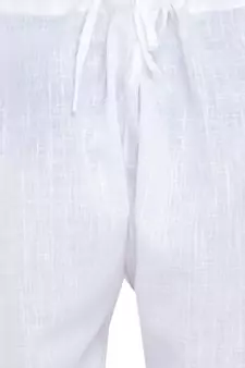 White Linen Pathani Khan Suit Set