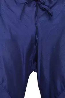 Navy Blue Cotton Silk Kurta And Pyjama Set