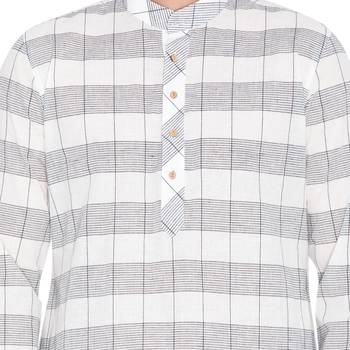 White Cotton Kurta And Pyjama Set 3