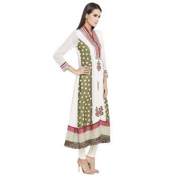 Off White Embroidered Georgette Salwar With Dupatta 2