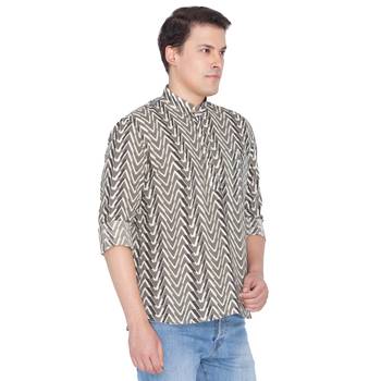 Men Brown Cotton Short Kurta 2