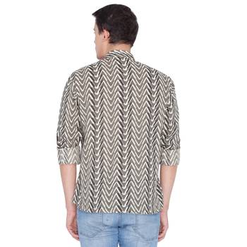 Men Brown Cotton Short Kurta 4