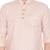 Men Beige Linen Short Kurta