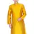 Men Gold Cotton Silk Only Kurta