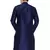 Men Navy Blue Cotton Silk Only Kurta