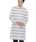Men White Cotton Only Kurta