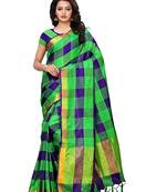 Multicolor Printed Silk Blend Saree With Blouse
