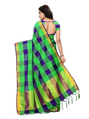 Multicolor Printed Silk Blend Saree With Blouse 4