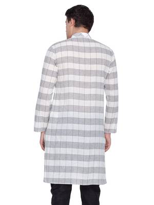 Men White Cotton Only Kurta 4