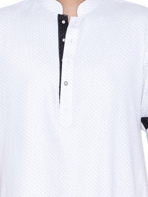 Men White Cotton Only Kurta 3