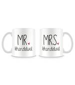 Personalised Mr. & Mrs. Ceramic Coffee Mug by Engraves (Set of 2)
