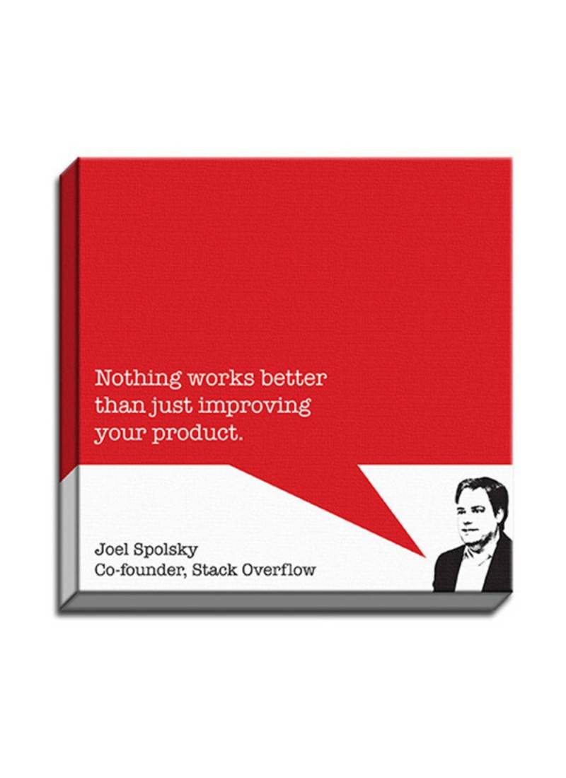 Motivational Joel Spolsky Startup Quotes Framed Canvas Poster by Engrave