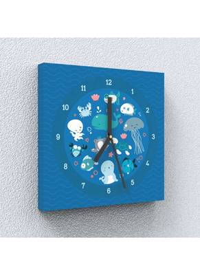 See Sea Canvas Wall Clock by Engrave 1