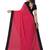 Crimson printed faux georgette saree with blouse