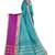 Aqua blue woven cotton silk saree with blouse