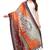 Orange Printed Khadi Jute Silk Dupatta for women