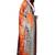 Orange Printed Khadi Jute Silk Dupatta for women