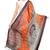 Orange Printed Khadi Jute Silk Dupatta for women