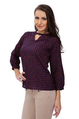 Black Georgette Printed Top 2