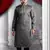 Black Embroidered Synthetic Mens Kurta Pajama
