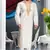 Off White Embroidered Art Silk Mens Kurta Pajama