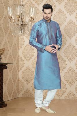 Feroze Embroidered Art Silk Mens Kurta Pajama 1