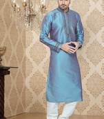 Feroze Embroidered Art Silk Mens Kurta Pajama